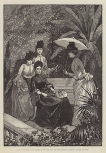 Vie à San Remo, dans les jardins de la Villa Zirio, la princesse héritière d