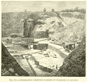 Carrières de calcaire lithographique de Solnhofen en Bavière - English School