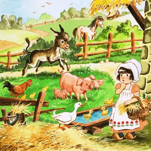 Petite fille à la ferme - English School