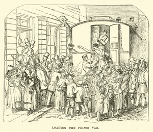 Chargement du fourgon de prison - English School