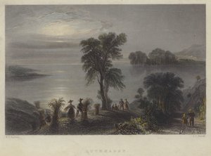 Lochmaben, Écosse (gravure en couleur) - English School