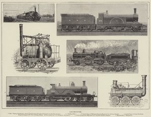 Locomotives (gravure) - English School