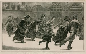 Croquis de Londres : La patinoire à Princes Ground, Brompton - English School