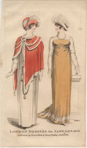 Robes de Londres pour janvier 1809 - English School