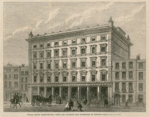 Améliorations de rue à Londres : entrepôt de soie Lewis et Allenbys à Conduit Street - English School