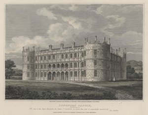 Château de Longford, Wiltshire, siège du comte de Radnor (gravure en couleur) - English School