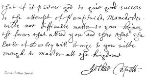 Lord Arthur Capell - English School