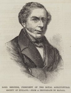 Lord Berners, président de la Royal Agricultural Society of England (gravure) - English School