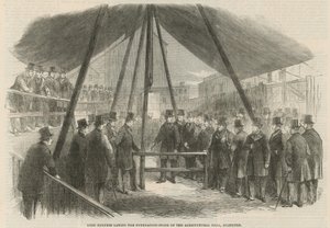 Lord Berners posant la première pierre du Hall agricole - English School