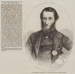 Lord Portman, Président de la Société Royale d