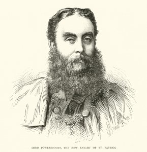 Lord Powerscourt, le nouveau chevalier de Saint-Patrick (gravure) - English School