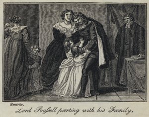 Lord Russell se séparant de sa famille - English School