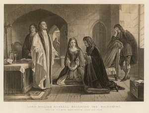 Lord William Russell recevant le sacrement avant son exécution, 21 juillet 1683 - English School