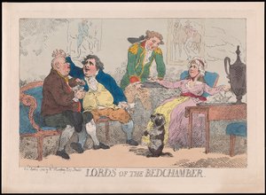 Seigneurs de la chambre à coucher, pub. 1784 - English School