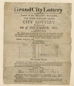 Publicité de loterie - English School
