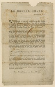 Loterie pour la cession du Musée de Sir Ashton Lever, 1784 - English School