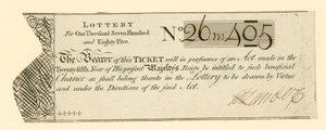 Billet de loterie - English School