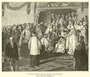 Louis XVI prêtant le serment du couronnement à Reims - English School
