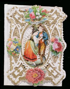 Amour, innocence, carte de Saint-Valentin, c.1870 - English School
