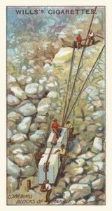 Abaissement de blocs de marbre (chromolitho) - English School