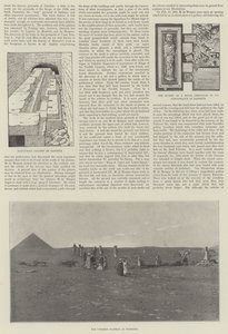 Les découvertes de M de Morgan à Dahshur (gravure) - English School