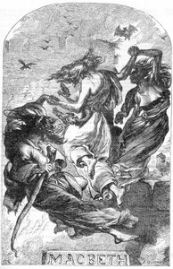 Macbeth - Illustration dans « Œuvres complètes de William Shakespeare » 1866 - Les illustrations et la forme générale de cette édition sont empruntées au Shakespeare illustré de Cassell, publié à Londres - English School