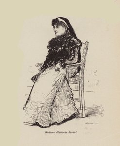 Madame Alphonse Daudet (litho) - English School
