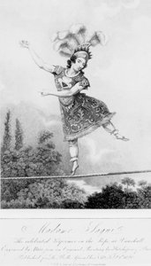 Madame Saqui, la célèbre funambule aux Vauxhall Gardens, Londres - English School