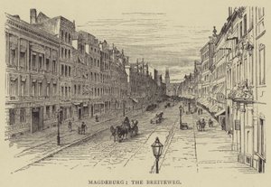 Magdebourg, le Breiteweg (gravure)