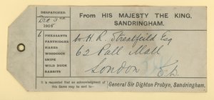 Billet de poste pour six faisans - English School