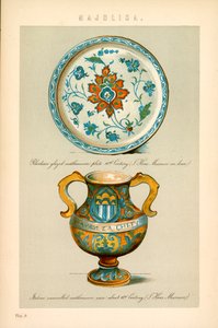 Majolique (lithographie couleur) - English School
