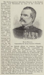 Major Hidalgo, commandant la garnison italienne de Kassala (gravure)