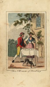 Homme et femme de Strasbourg, Alsace, France - English School