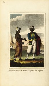 Homme et femme de Tunis, Alger ou Tripoli - English School