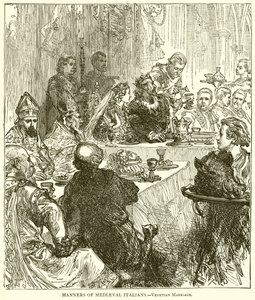 Mœurs des Italiens médiévaux.--Mariage vénitien - English School
