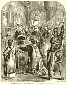 Mœurs des Normands.--Couronnement de Guillaume le Conquérant - English School