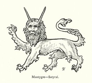 Mantygre, Satyral (gravure) - English School