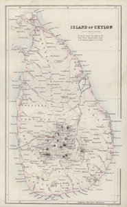 Carte : Île de Ceylan, par G H Swanston, Édimbourg - English School