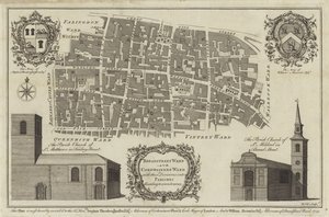 Carte des quartiers de Bread Street et Cordwainers, Londres