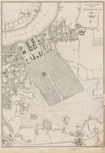 Carte de Greenwich et des environs, Londres