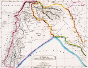 Carte de la Syrie, de la Mésopotamie, de l