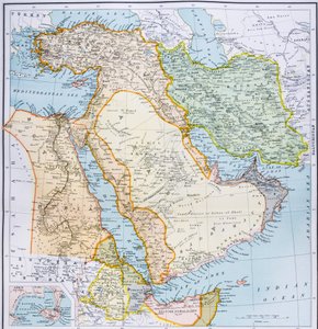 Carte de la Turquie, du Moyen-Orient, de la Corne de l