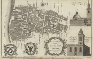 Carte des quartiers de Walbrook et Dowgate, Londres