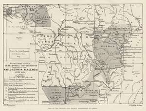 Carte des possessions britanniques et allemandes en Afrique - English School