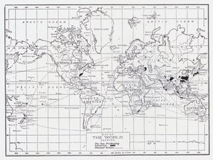 Carte du monde montrant les pays producteurs de thé - English School