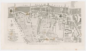 Carte montrant le manoir de Paris Garden par R Wilkinson, 1822