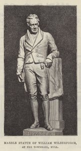 Statue en marbre de William Wilberforce, à la mairie de Hull (gravure) - English School