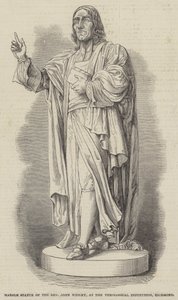 Statue en marbre du Révérend John Wesley, à l