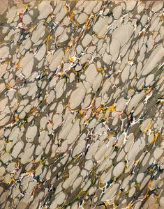 Papier marbré, années 1950