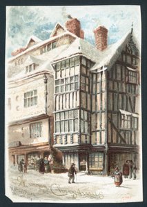 Mardol Head, Shrewsbury, Carte de Noël - English School